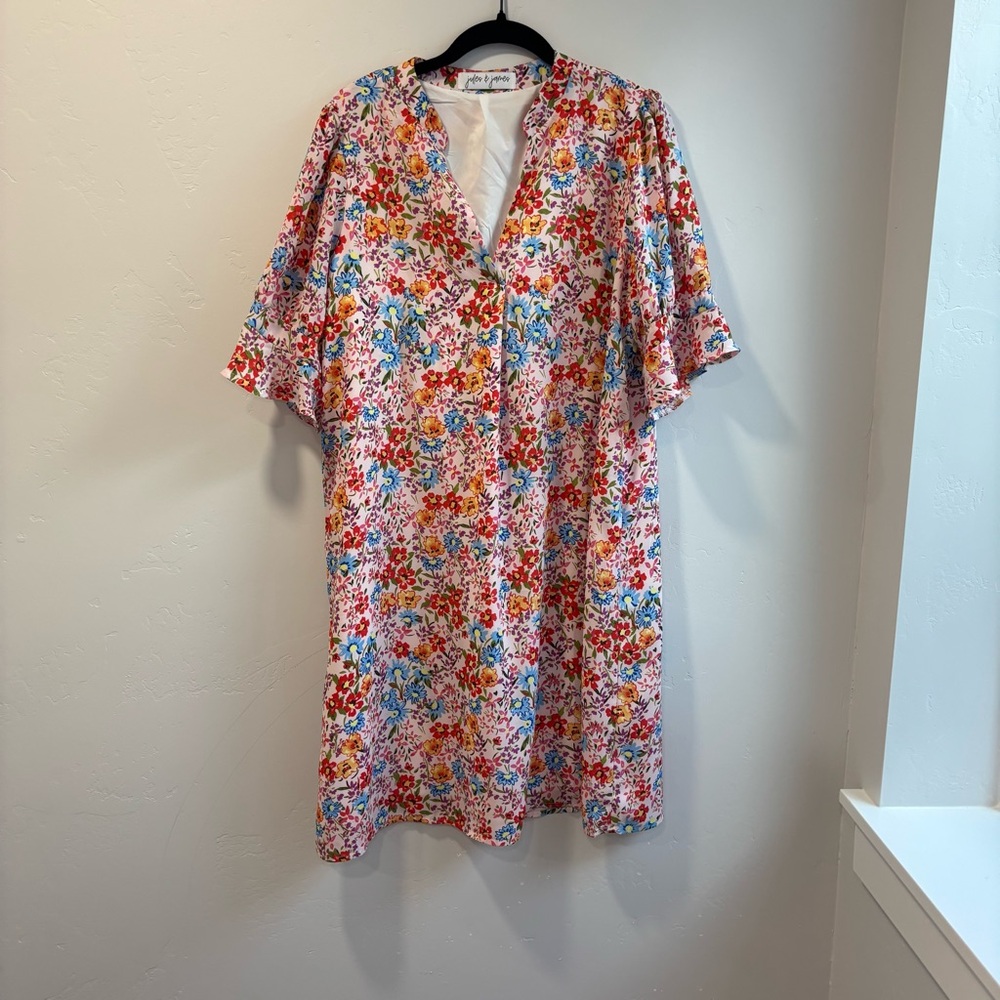 Floral Multicolor Women's Dress